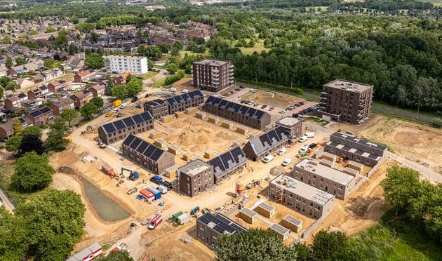 foto van boven 52 grondgebonden woningen